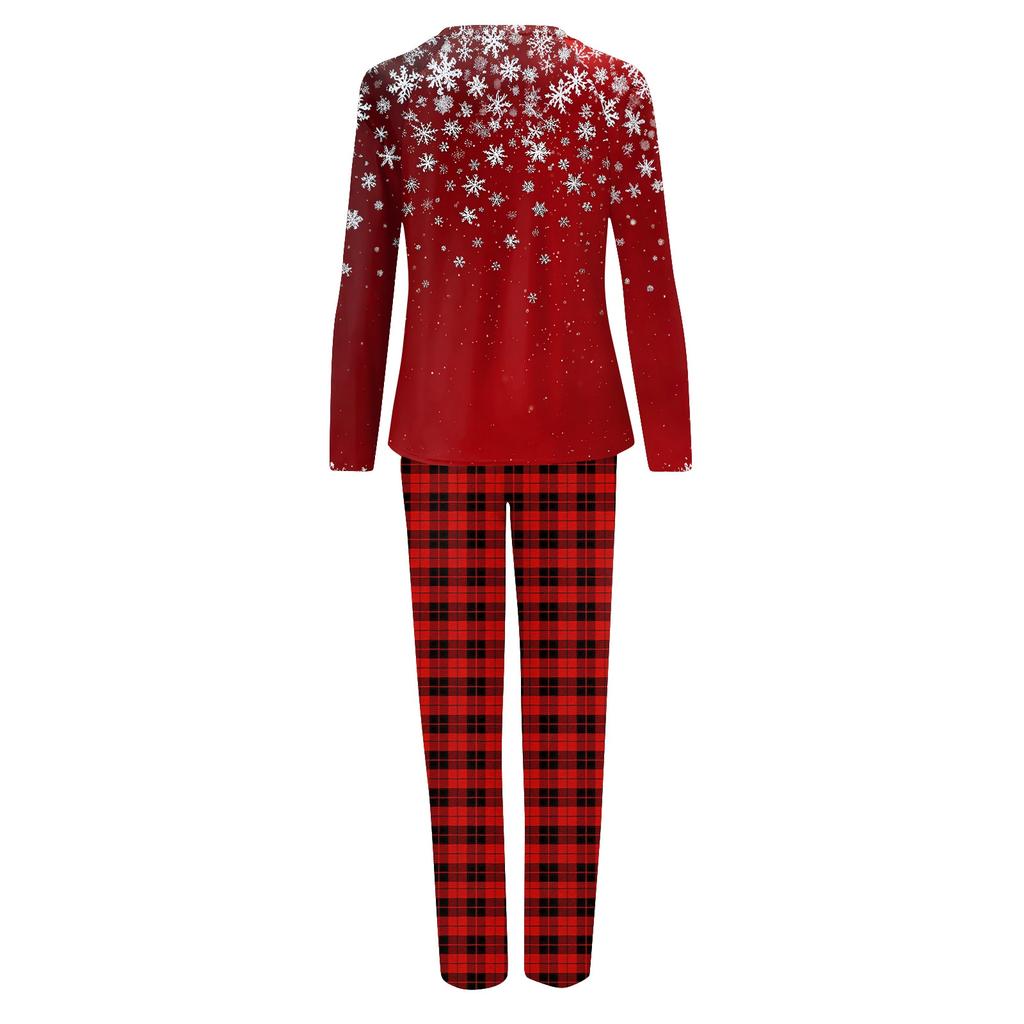 Комплект из топа и брюк с рождественскими принтами для всей семьи Одинаковые комплекты для всей семьи