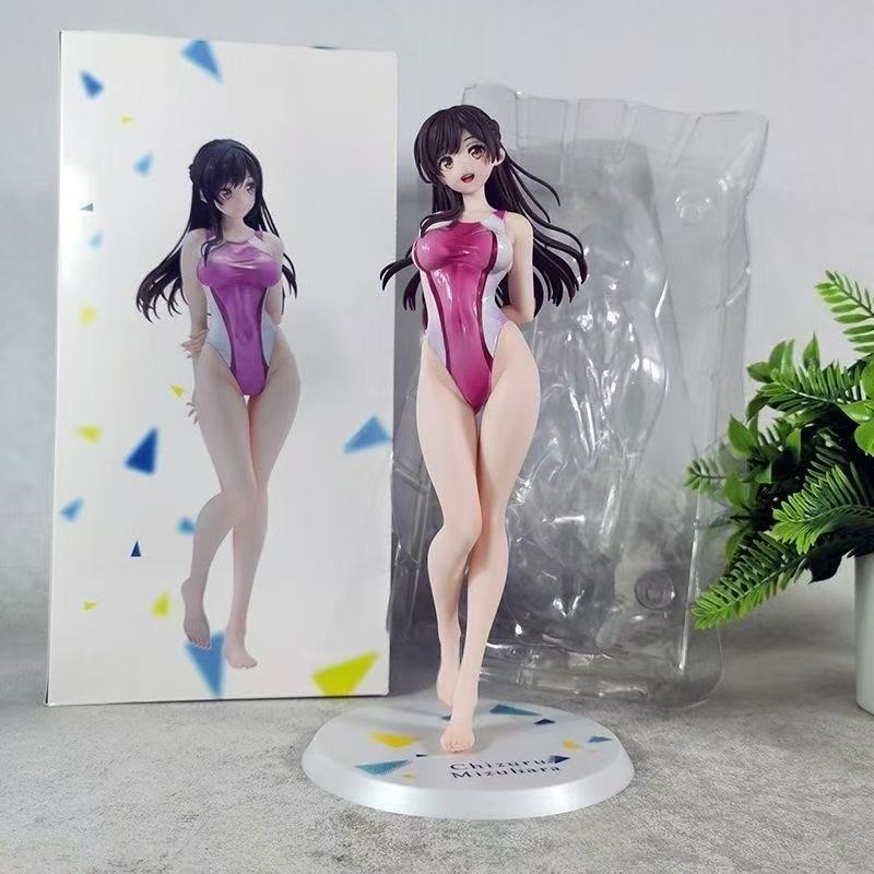 Кавайная аниме-фигурка Ичиносе Мизухары Чизуру 1/7 Kanojo Okarishimasu Мизухара в купальнике Игрушки Коллекция Подарок