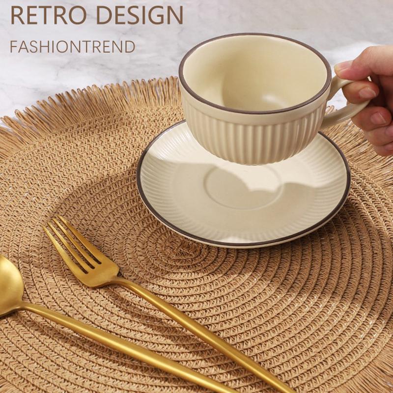 Круглые плетеные салфетки под приборы, бумажные салфетки с бахромой, плетеные вручную нескользящие изоляционные салфетки, подставки под чайные чашки, украшения для обеденного стола