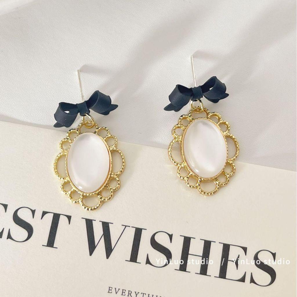 «Серьги-иглы Майяра 925»: "Янтарный жемчуг в стиле ретро для осени/зимы"