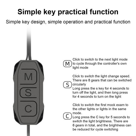 Контроллер AR-1 ARGB, удлиненный кабель, широкая совместимость, 3-контактный разъем SATA, черный мини-контроллер RGB