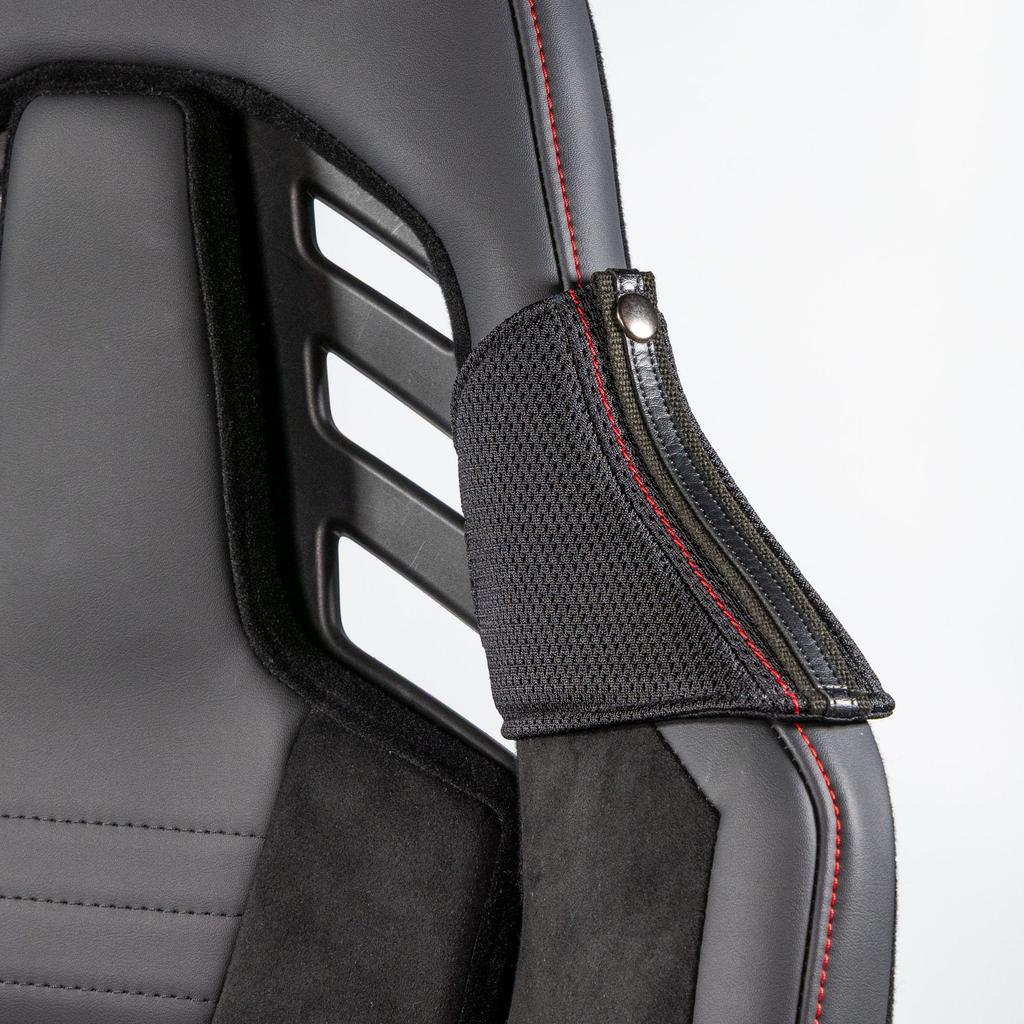 CLINGAIR for RECARO RSS Belt Black with Red Stitching Guide, (C-N12 Left)
