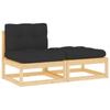Day and Night - Day and Night Garden Furniture 2 Pieces with Cushions Solid Pine Wood