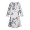 Women's Summer Dress Loose V Neck Three-quarter Sleeve Sundress With Pockets Dress