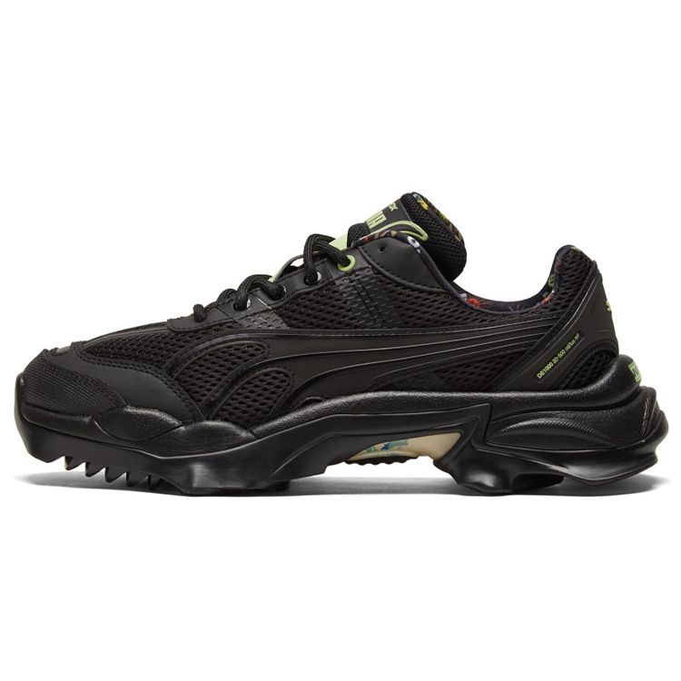 Puma Pulsar Wedge Electric Fabric Leather Casual Outdoor Low Top Lifestyle Shoes Unisex Sneaker Black 385541-02