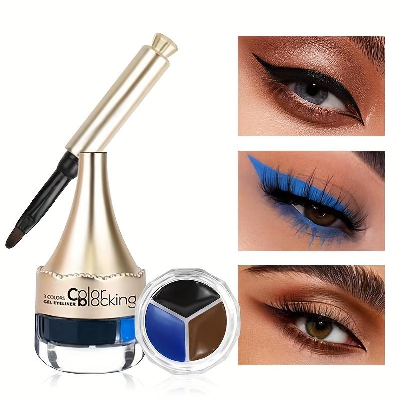 Трехцветная красочная подводка для глаз, кремовая, хорошего цвета, толстая и тонкая, водонепроницаемая и устойчивая к поту