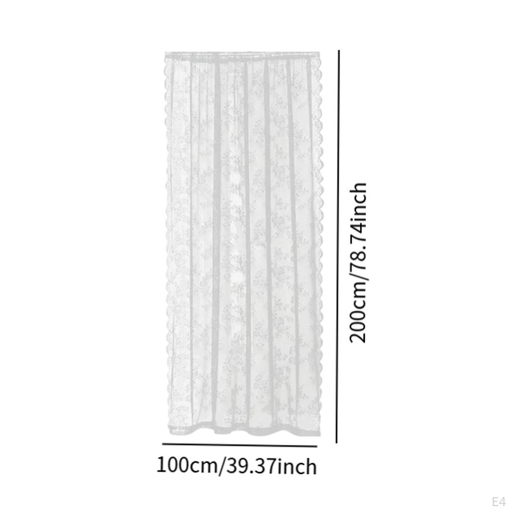 Панель для штор в стиле кантри с сеткой и вуалью для жилого помещения