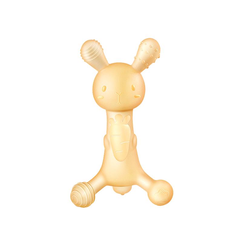 Игрушки для прорезывания зубов в форме кролика, жевательные игрушки для прорезывания зубов, мягкие, эластичные, силиконовые, прорезыватели для зубов, держатель для новорожденного, прорезыватели для моляров, детские принадлежности