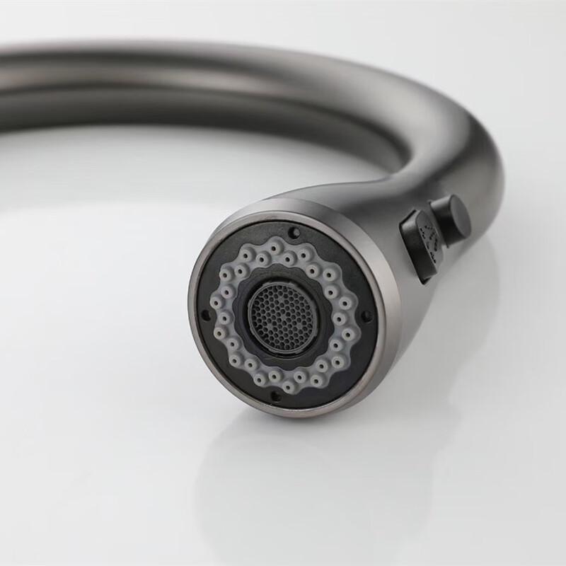 VEMUSE Кухонный смеситель из нержавеющей стали 304, цвет Gunmetal, выдвижной, для холодной воды