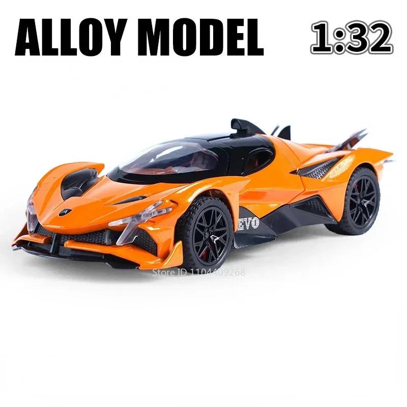 1:32 Pagani Zonda Apollo EVO Toy Car Model Sound Light Diecast Metal Doors Opened Vehicle Models Boys Hobby Ornaments Gifts