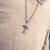 Punk Charm Cross Arrow Pendant Box Chain Necklaces for Men Amulet Jewelry Gift
