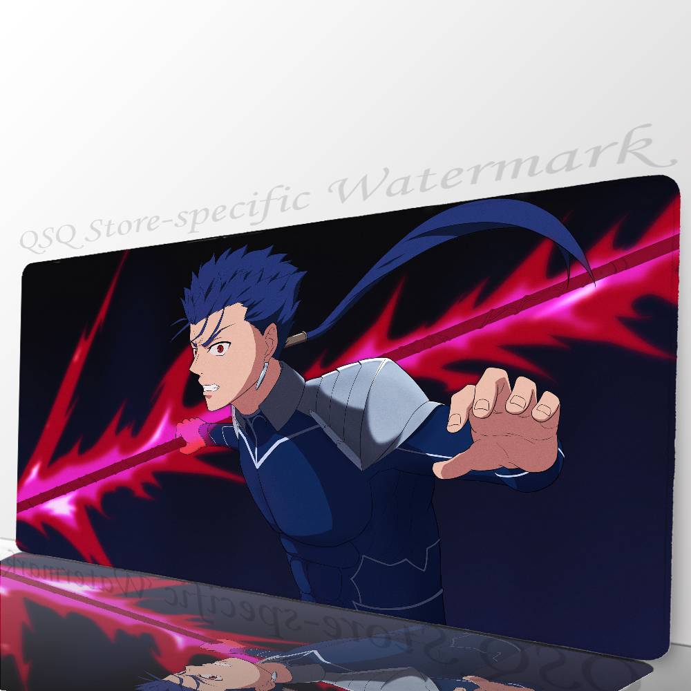 Lancer Аниме Игра F-fate Коврик для мыши Нескользящий Подходит для офисных компьютеров Ноутбуков Игровых столов для киберспорта XXL Клавиатура