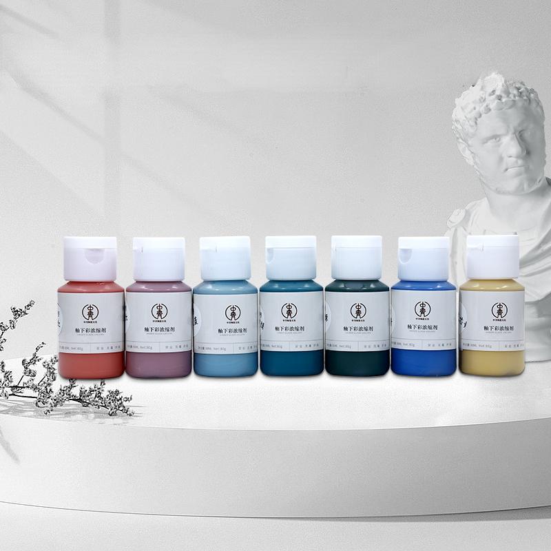 24 цвета Керамический подглазурный цветной концентрат Стабильный и прочный 60 мл Пигмент для керамики Средняя температура 1180-1320 ℃