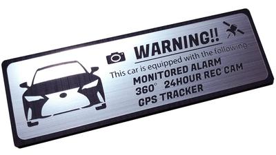 Наклейка Honami Works 30 Series IS Security Dash GPS Tracker (Поздняя модель) Эмблема, Круглосуточное наблюдение, Камера,