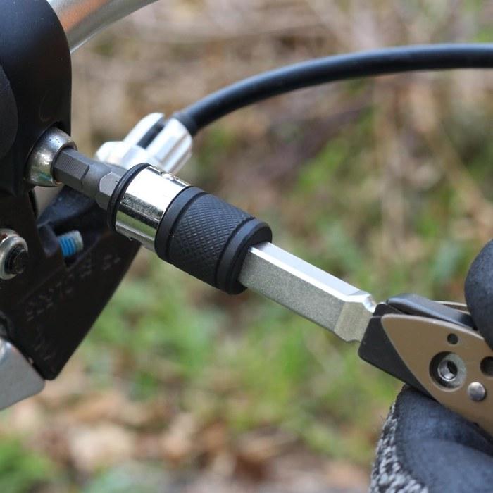 711L 1/4 Inch Hex to Drive Socket 2-in-1 Extension Combo 1 Hex End & 1 Flat End Multi-Tool & 1/4 Inch Adapter Compatible