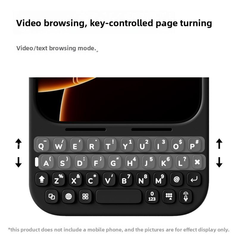 Универсальный чехол-клавиатура MetaKey с ночным светом для iPhone 17 Pro Max, с защитной крышкой для магнитной зарядки Magsafe