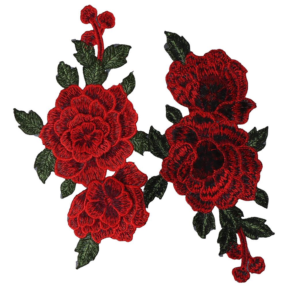 10 шт. полиэстеровых цветочных нашивок на одежду с термонаклейкой на джинсы