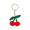 Sweet Cute Knitted Keyring Fruit Crochet Keyring Creative Cherry Keychain  DIY Jewelry