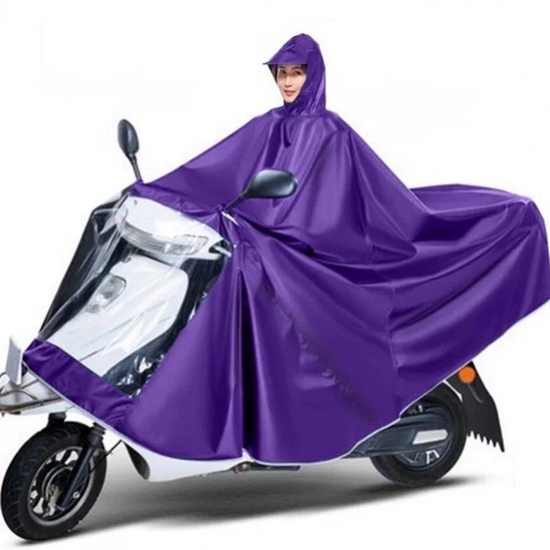 New Model Raincoat for Two-Person Electric Scooter/Motorcycle, Adult Riding Poncho for Single Rider, Enlarged and Thickened