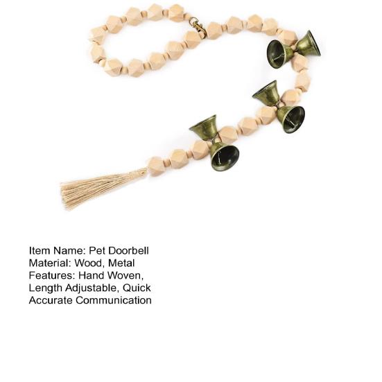Собачий дверной звонок для питомца, ручной работы, с регулируемой длиной, для быстрой и точной коммуникации, дверь для приучения к туалету