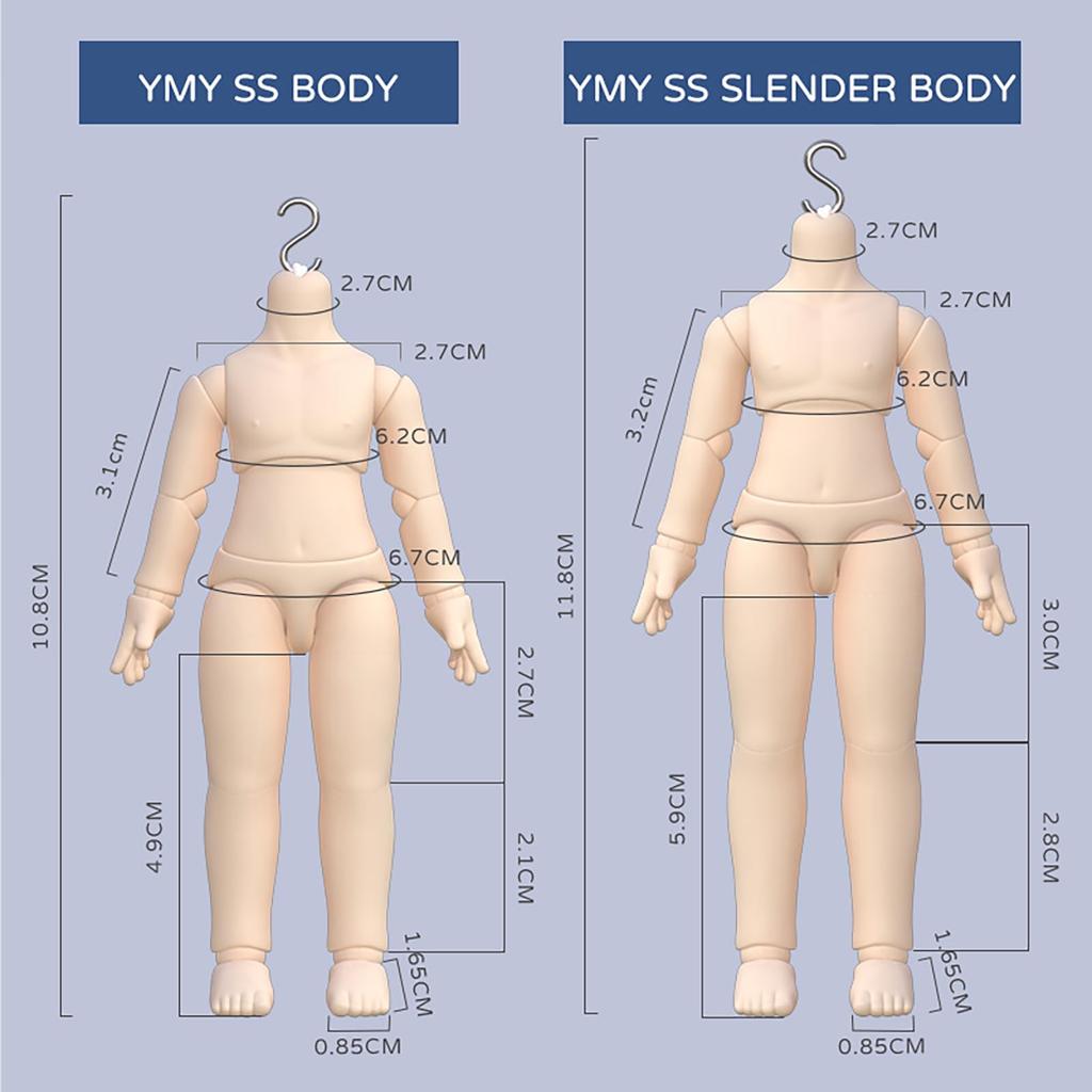 YMY OB11 10,8 см тело куклы обычного размера GSC BJD тело куклы шарнирное подвижное кукольная модель фигурка подарок на Новый год на день рождения для мальчиков и девочек (Молочно-белый)