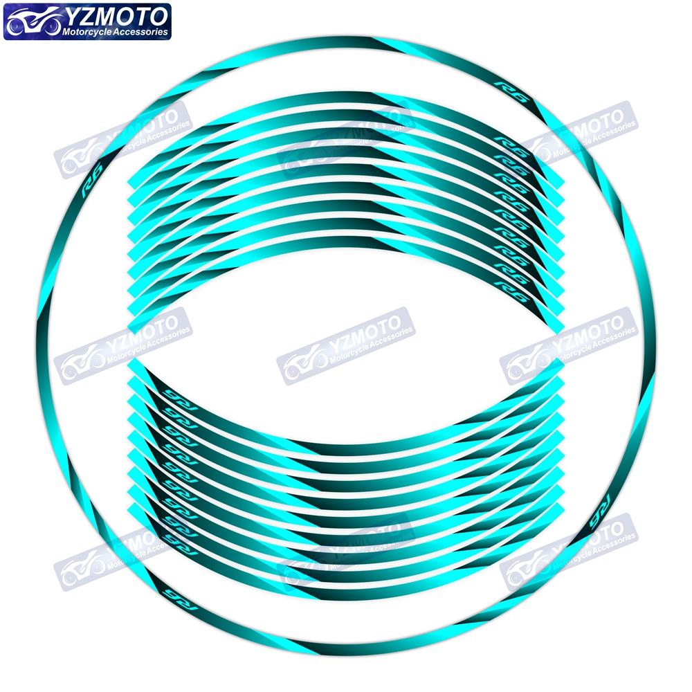 For YZF R6 Motocycle Accessories Wheel Stickers 17-inch Front And Rear Reflective Waterproof Decal Wheel Rim Decoration Stickers