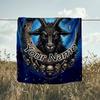 1PC Custom Name Moonlit Goat Skulls flannel blanket versatile,all-season throw suitable for the living room,bedroom,camping,travel,and gift