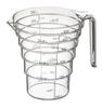 Yamazaki Industries Step by Step Measuring Cup Layer 500ML Clear 2547