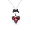Vintage Gothic Cross Necklace Black Bow Halloween Thorn Choker Pendant Clavicle Chain  Daily Wear