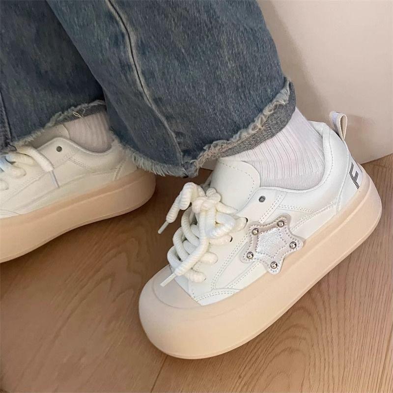 Кроссовки Женская обувь на платформе Спортивная весна Kawaii Lolita Повседневная теннисная женская корзина Черная вулканизированная мода для бега