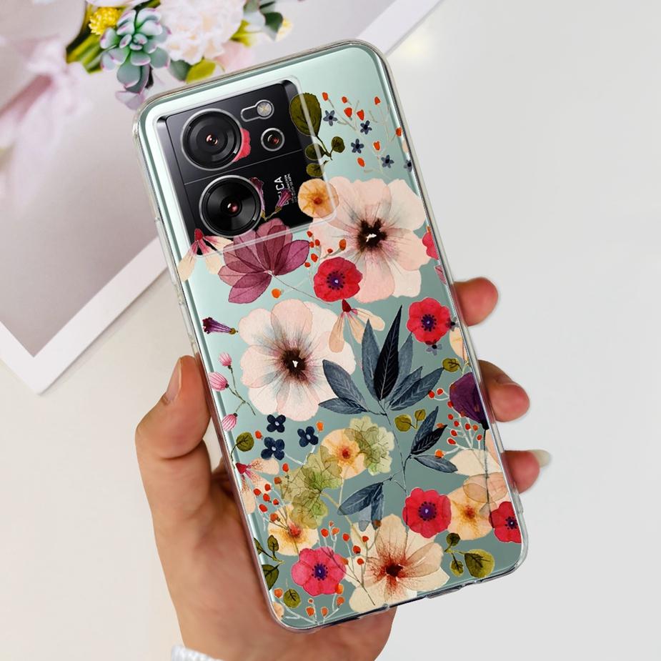 Чехол для Xiaomi 13T Pro Роскошная окрашенная задняя крышка Прозрачный силиконовый чехол для телефона Для Xiaomi Mi 13T Pro 13TPro Мягкие чехлы Сумки 6.67''