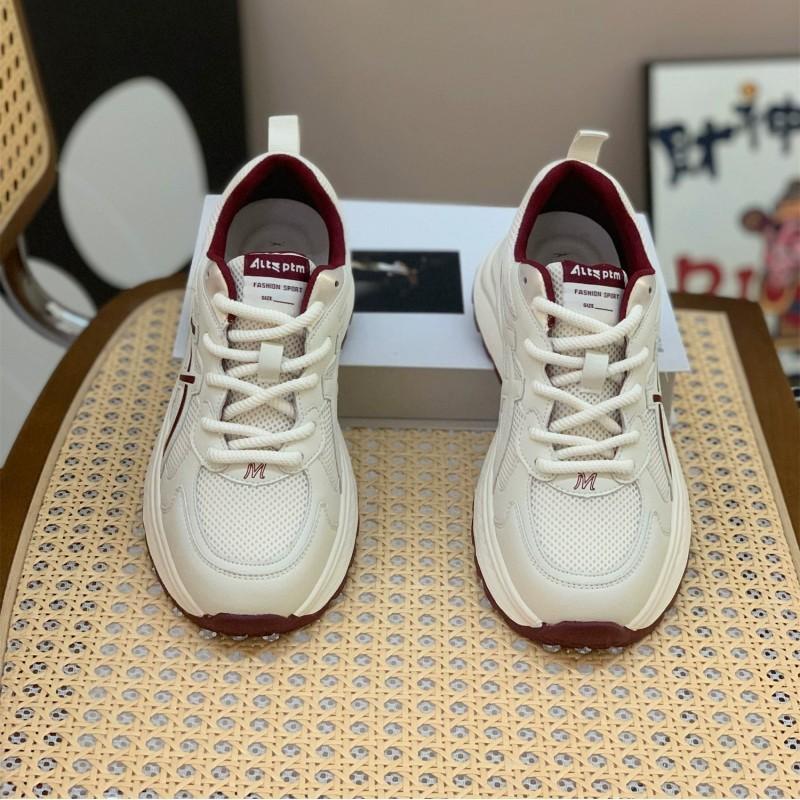 Сетчатые ножки маленькие папины кроссовки женские инс лето и осень новые дышащие на платформе повседневные туфли универсальная спортивная обувь