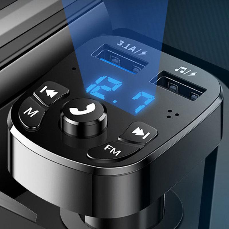 Автомобильный многофункциональный автомобильный Mp3-плеер с шумоподавлением, FM-передатчик, беспроводной Bluetooth-совместимый