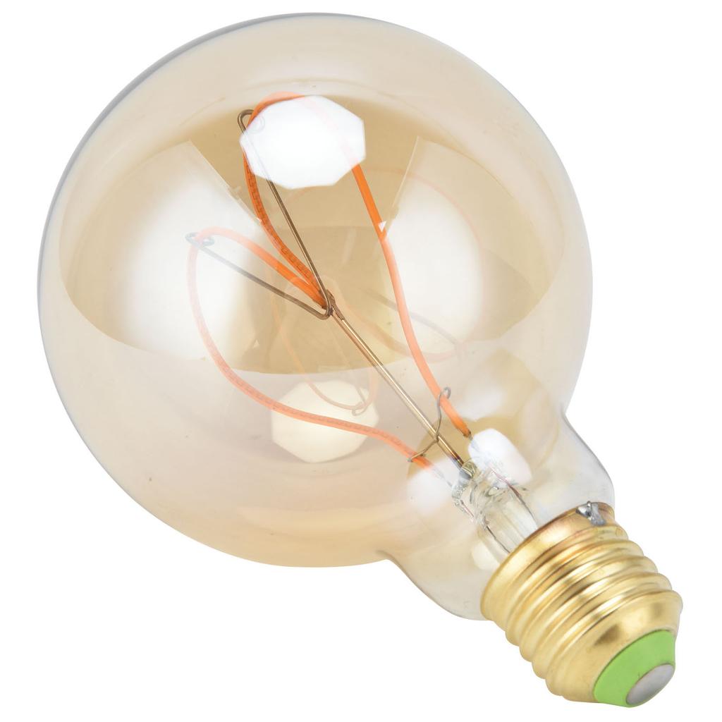 G95 Сердцевидная светодиодная ретро-лампочка E27 с регулируемой яркостью, винтажная лампочка 110 В 4 Вт для спальни, теплый свет