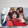 Kpop Babymonsters Групповые Пледы Бархатные С Принтом Дышащие Легкие Тонкие Пледы для Дома Дивана Постельного Белья