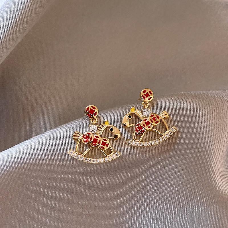 Майярдовый кофейный цвет янтарные серьги женские осенне-зимние высококлассные серьги в стиле кэжуал, серьги с нишевым дизайном в стиле легкой роскоши