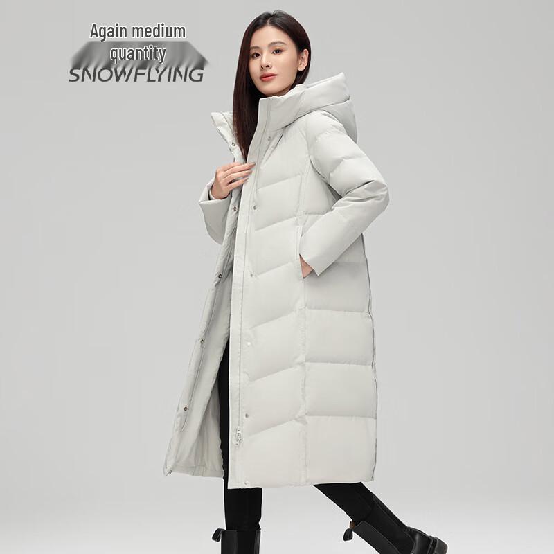 SNOWFLYING Женский удлиненный пуховик с капюшоном