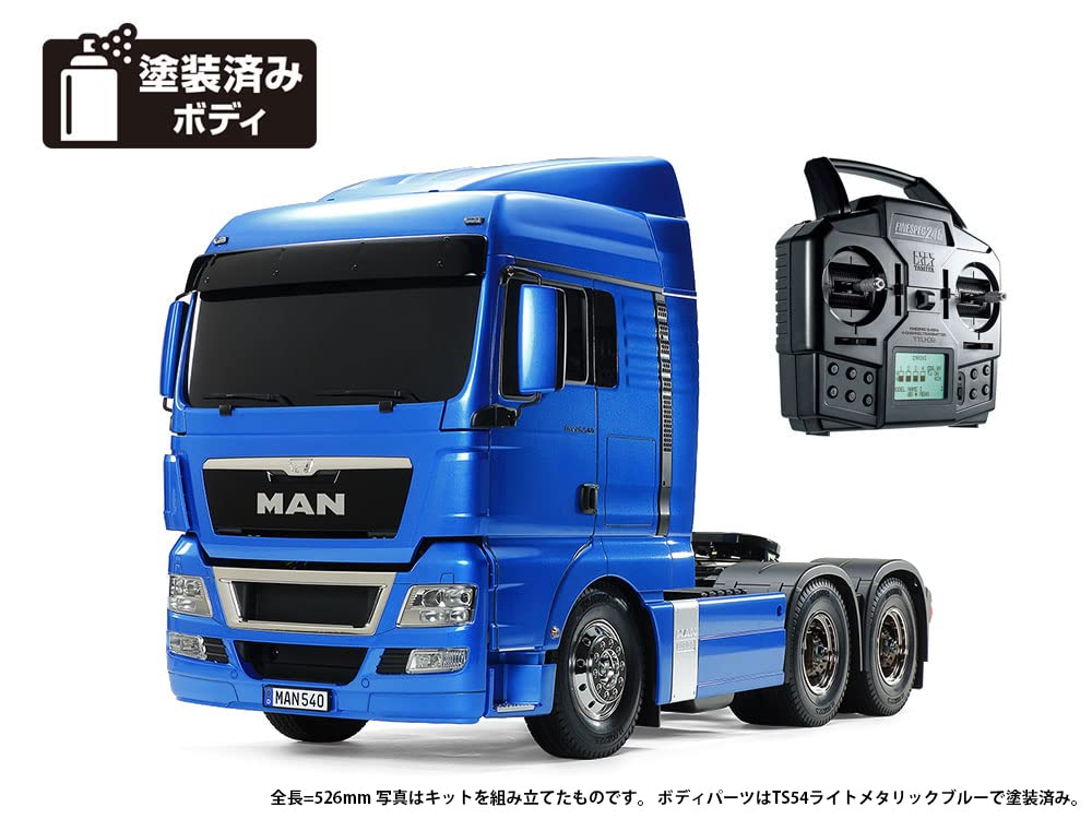 Tamiya Электрический радиоуправляемый большой грузовик серии MAN TGX 6x4 XLX Light Meta Blue, полный набор для эксплуатации 56369 1/14 № 69 26.540