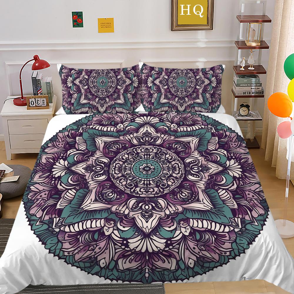 Bedding Set Cover Woman Man Duvet Cover Sets King Queen Size Mandala Bed Clothes Microfiber Home Textiles