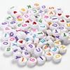 Multicolored Alphabet and Number Beads - 7mm - Approx. 200 Pcs