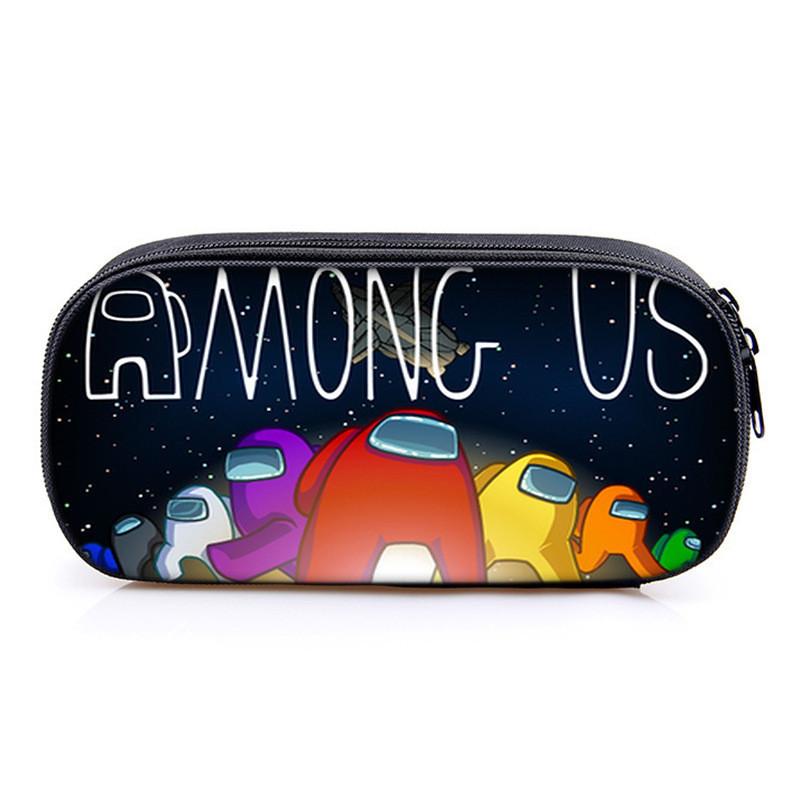 Однослойная сумка-пенал с принтом персонажей игры Among Us для студентов