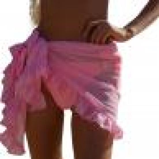 Женская летняя накидка на бикини с рюшами и шнуровкой, сплошной цвет, повседневная пляжная юбка, солнцезащитный крем, моющаяся накидка для плавания