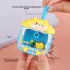 Cartoon Catching Ball Machine Keychain Plastic Funny Finger Toys  Backpack Decoration