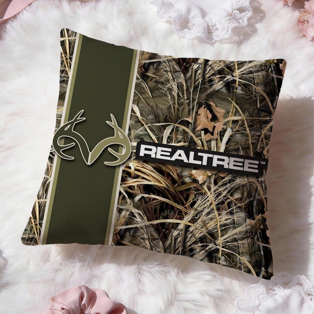 Стильная наволочка R-Realtree Премиум Комфорт Двусторонняя Подушка - Дизайн Два в Одном для Любой Комнаты и Салона Автомобиля