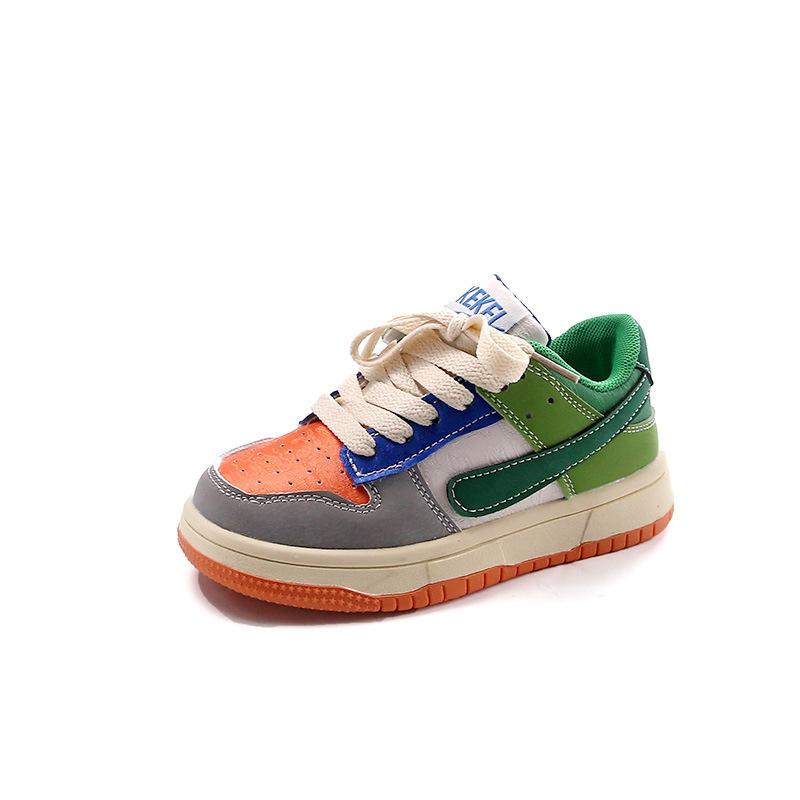 Модные цветные массивные кроссовки для детей весна-осень толстая подошва кроссовки для мальчиков и девочек спортивные кроссовки трендовые детские кроссовки