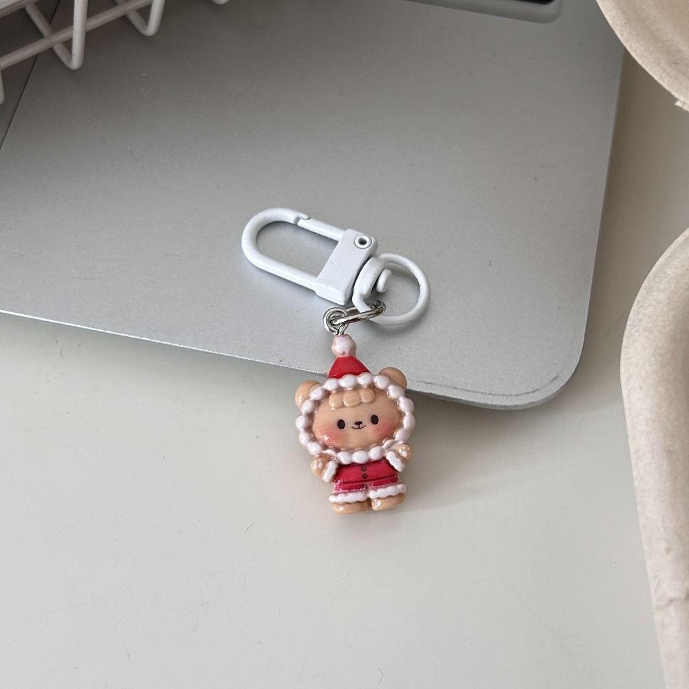 Брелок для ключей в виде куклы-кролика из смолы, подвеска в виде животного-медведя, милый забавный брелок для ключей в виде кошки, небольшие подарки