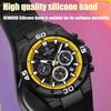 Модные цветные часы с циферблатом для мужчин, роскошные силиконовые часы-хронограф, спортивные водонепроницаемые кварцевые часы для мужчин, Relogio Masculino