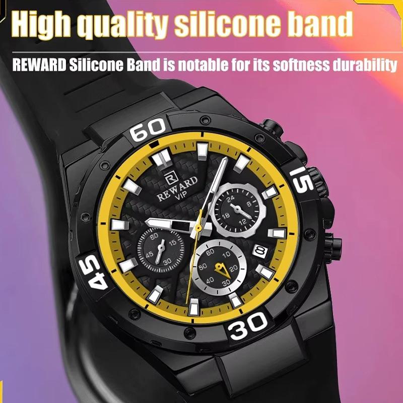 Модные цветные часы с циферблатом для мужчин, роскошные силиконовые часы-хронограф, спортивные водонепроницаемые кварцевые часы для мужчин, Relogio Masculino