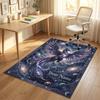 Dragon Phoenix Theme Crystal Velvet Rug Personalized Custom Name Text Soft Floor Mat Home Decor