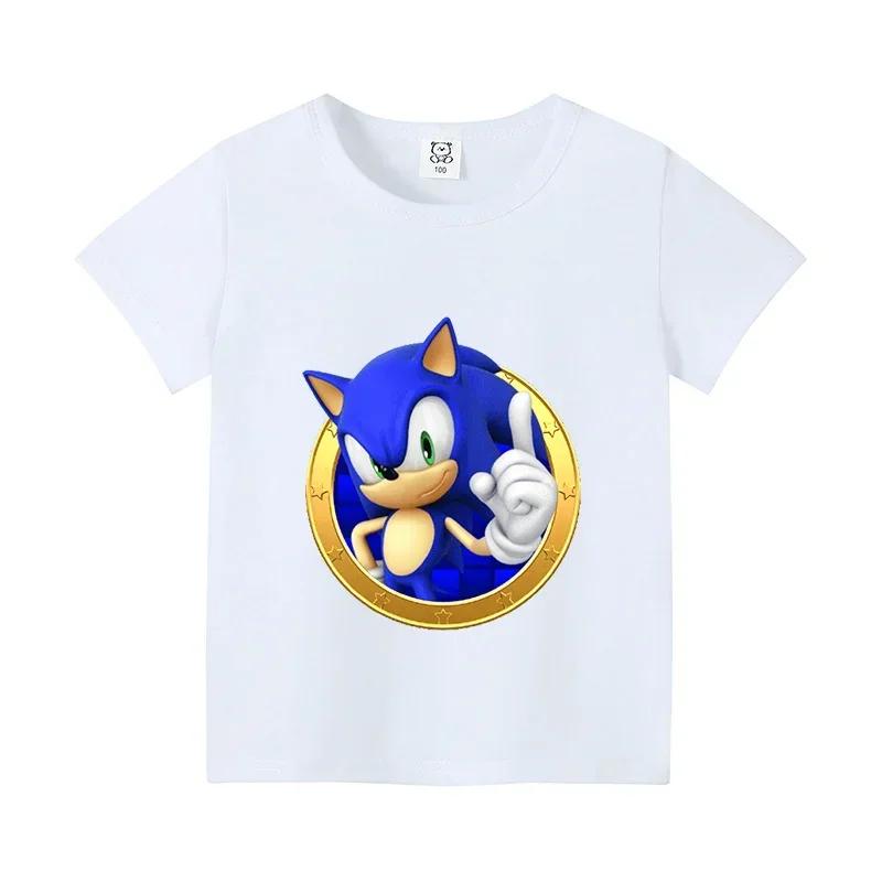 Sonics Tshirt Shortsleeved Clothing for Children Soft Cotton Casual Tshirt Tshirts for Children and Girls Tshirts Clothing
